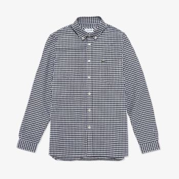 Lacoste Regular Fit Cotton Shirt - Šortky Pánské Bílé / Černé | CZ-NyLgFN